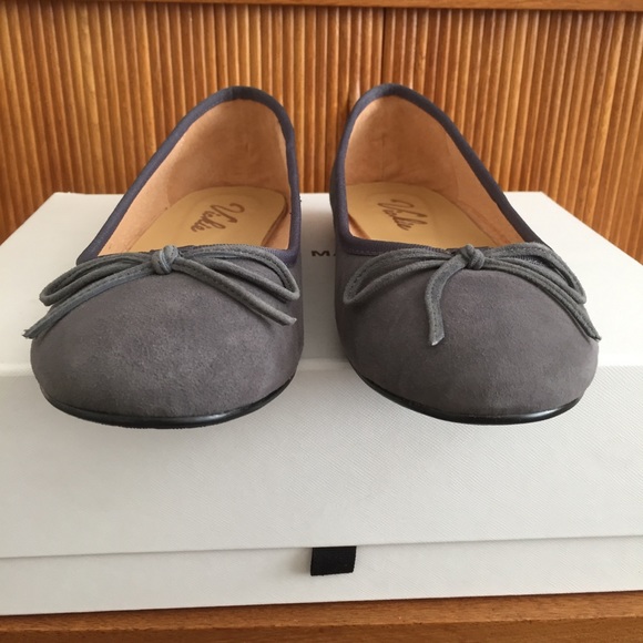 Grey Suede Ballet Flats - Picture 9 of 16